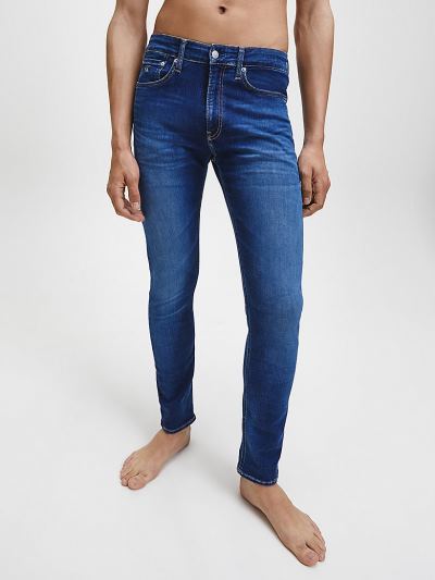 Calvin Klein Ruhák HU651452 | Calvin Klein Skinny Férfi Farmernadrág Sötét Kék